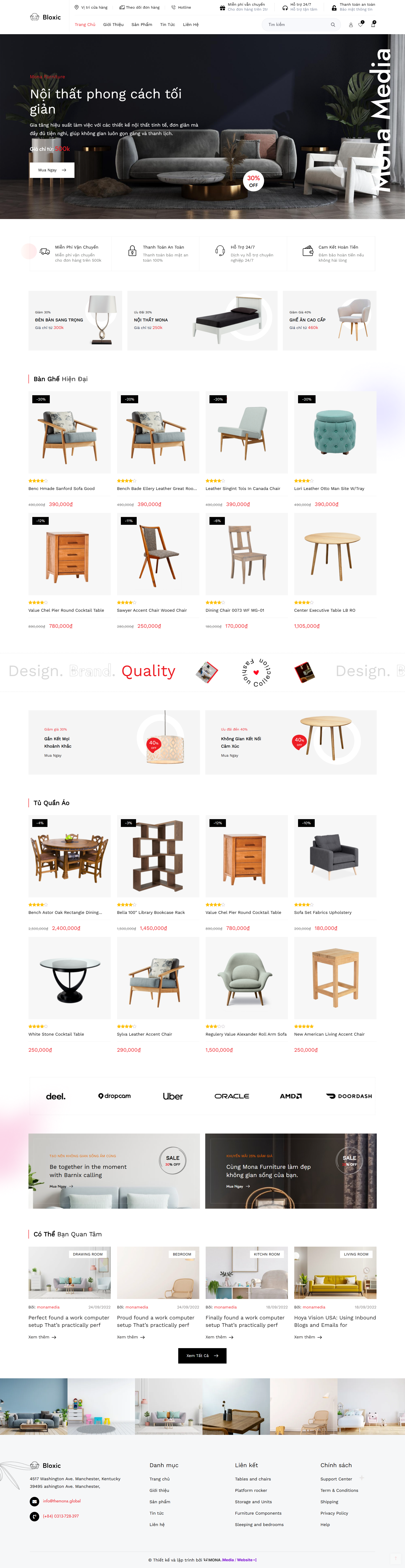 Mẫu website công ty thiết kế nội thất sáng tạo